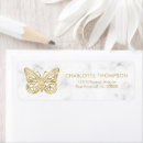 Search for butterfly return address labels Elegant