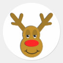 Search for red deer stickers Red nosed reindeer