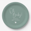 Search for gender neutral baby shower plates Green