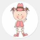 Search for childrens horse stickers Cowgirl