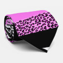 Search for pink leopard spots ties For him