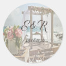 Search for romantic beach wedding stickers Elegant