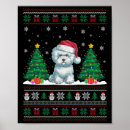 Search for bichon frise art Santa claus