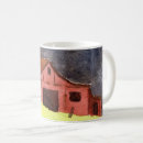 Search for old red barn mugs Watercolor
