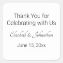 Search for thank you for celebrating with us wedding stickers Elegant