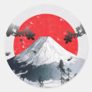 Search for round japan stickers Rising sun