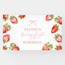 Search for berry first birthday party signs Girl 1st birthday