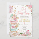Search for pink and gold tea party invitations Girl