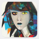 Search for abstract face stickers Female