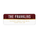 Search for maroon and gold return address labels Modern