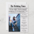 Search for twenty seventh birthday invitations Black and white