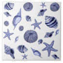 Search for seashell patterns tiles Blue and white