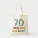 Search for 70th birthday tote bags Seventy