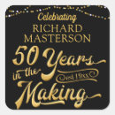 Search for celebrating 50 years stickers Black and gold