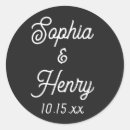 Search for bride and groom names stickers Typography