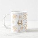 Search for gold snowflake coffee mugs Winter