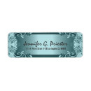 Search for teal green return address labels Girly