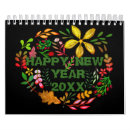 Search for happy new year calendars Floral
