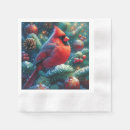 Search for christmas cardinal napkins Bird