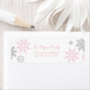 Search for pink and silver return address labels Winter