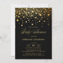 Search for black gold baby shower invitations Elegant