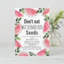 Search for watermelon seeds invitations Watercolor