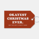 Search for funny christmas gift tags Red