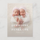 Search for twin pregnancy announcement postcards Typography