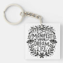 Search for life affirmation key rings Law of attraction
