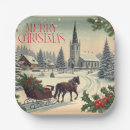 Search for christmas snow scene plates Vintage
