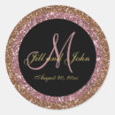 Search for champagne glitter wedding stickers Rose gold glitter