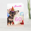 Search for animal 60th birthday cards Dog
