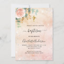 Search for pink and silver christening invitations Rose gold