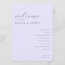 Search for lavender wedding programs Minimalist