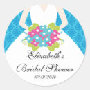 Search for damask bridal shower stickers Bride