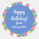 Search for rainbow coloured dots stickers Birthday
