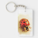Search for bug rectangular key rings Ladybird