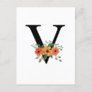 Search for flower monogram postcards Letter
