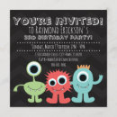 Search for cartoon monster invitations Children