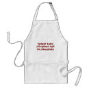 Search for chocolate lover aprons Humour