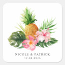 Search for pineapple wedding stickers Tropical