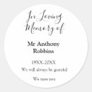Search for memory stickers Funeral keepsake