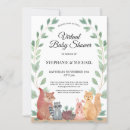 Search for forest friends baby shower invitations Cute woodland animals