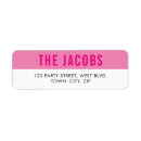 Search for bright pink return address labels Simple