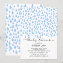 Search for raindrops baby shower invitations Blue