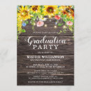 Search for sunflower graduation invitations Rustic