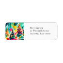 Search for color return address labels Festive