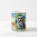 Search for watercolor owl mugs Nature