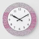 Search for pink glitter clocks Ombre