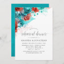Search for turquoise rehearsal dinner invitations Tropical